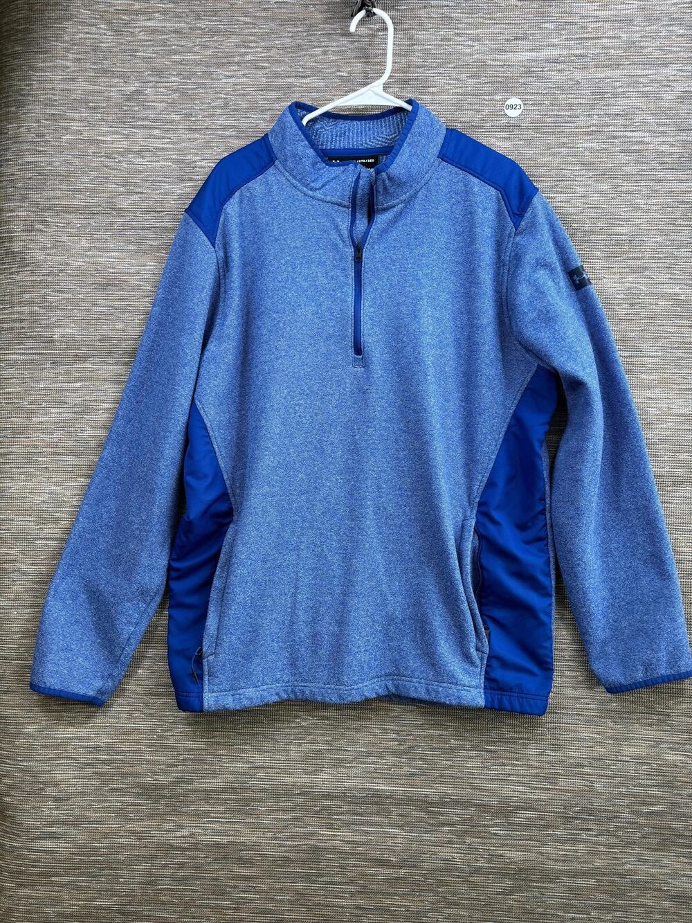 Under Armour Sweatshirt Mens 2XL Blue ColdGear 1/4 Zip Fleece Pullover Thermal